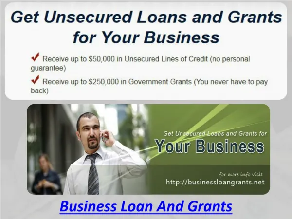 Business Loan And Grants