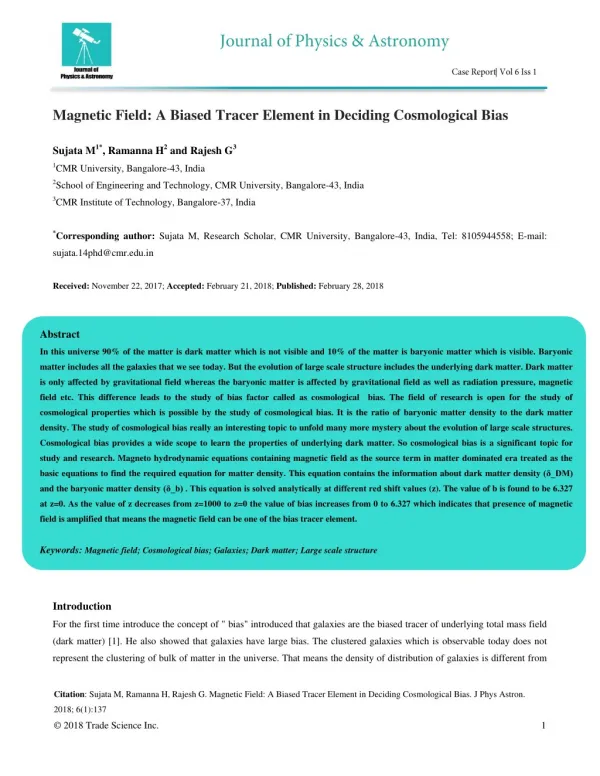 Magnetic Field: A Biased Tracer Element in Deciding Cosmological Bias