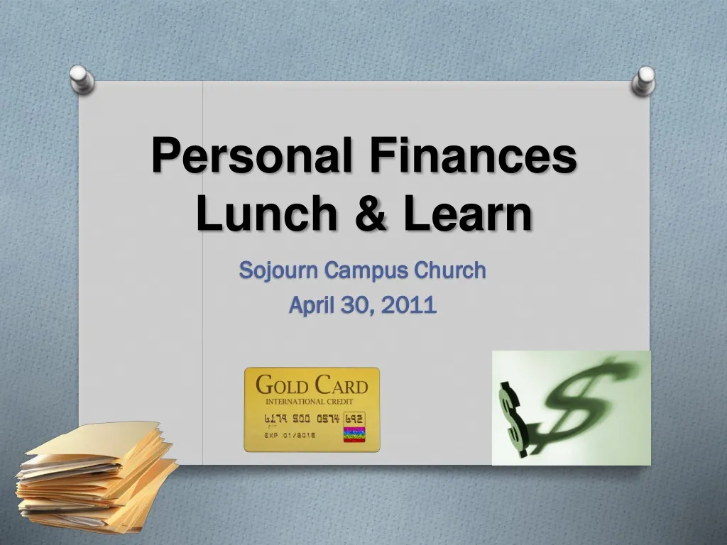 personal finances lunch learn