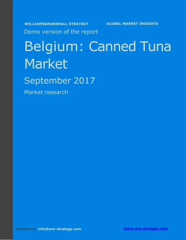 WMStrategy Demo Belgium Canned Tuna Market September 2017