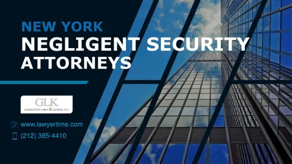 New York Negligent Security Attorneys