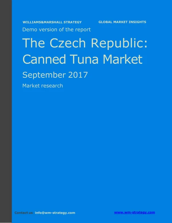 WMStrategy Demo The Czech Republic Canned Tuna Market September 2017