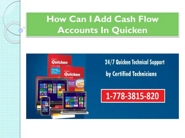 How Can I Add Cash Flow Accounts In Quicken