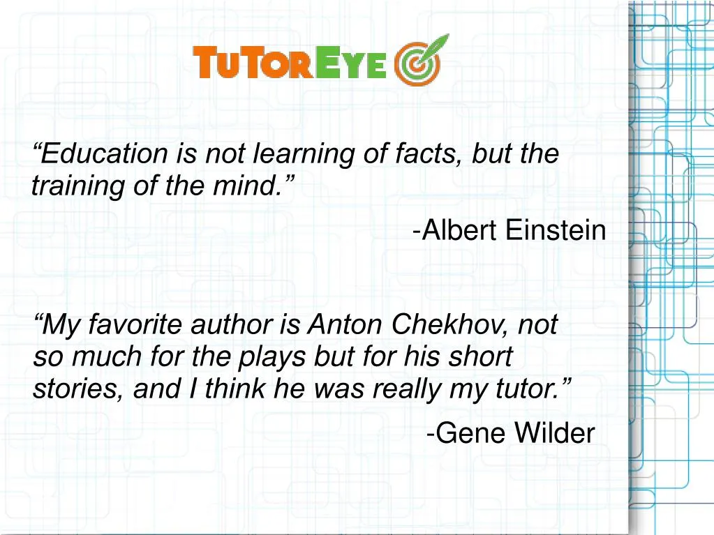 education is not learning of facts