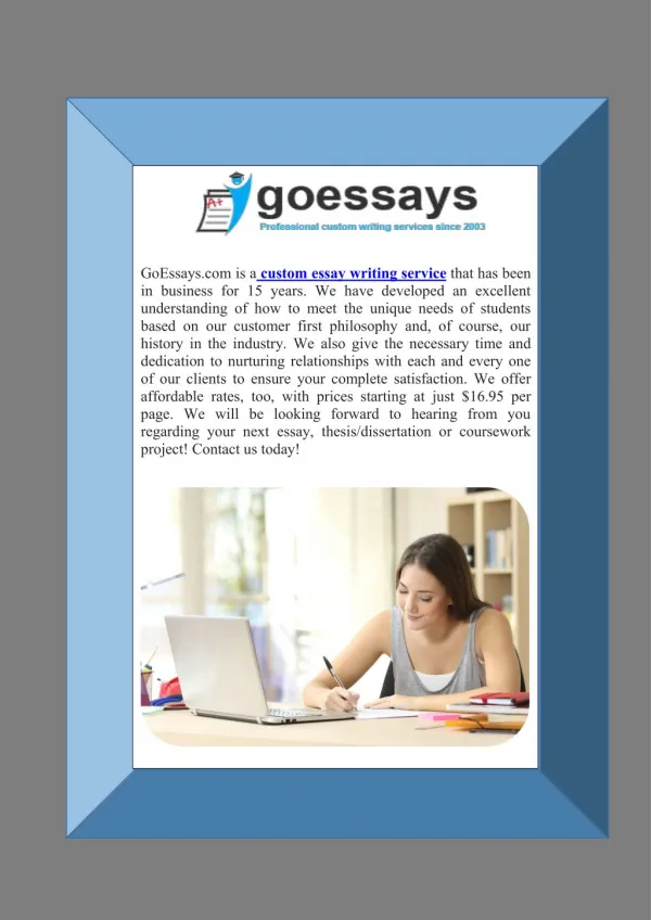 Affordable and Top Custom Essay Writing Services