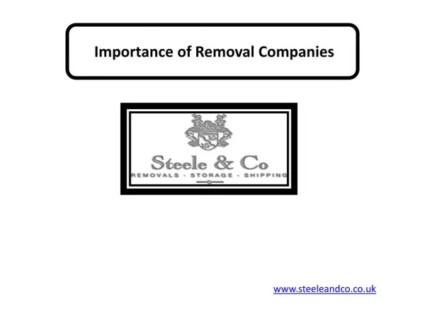 Importance of Removal Companies
