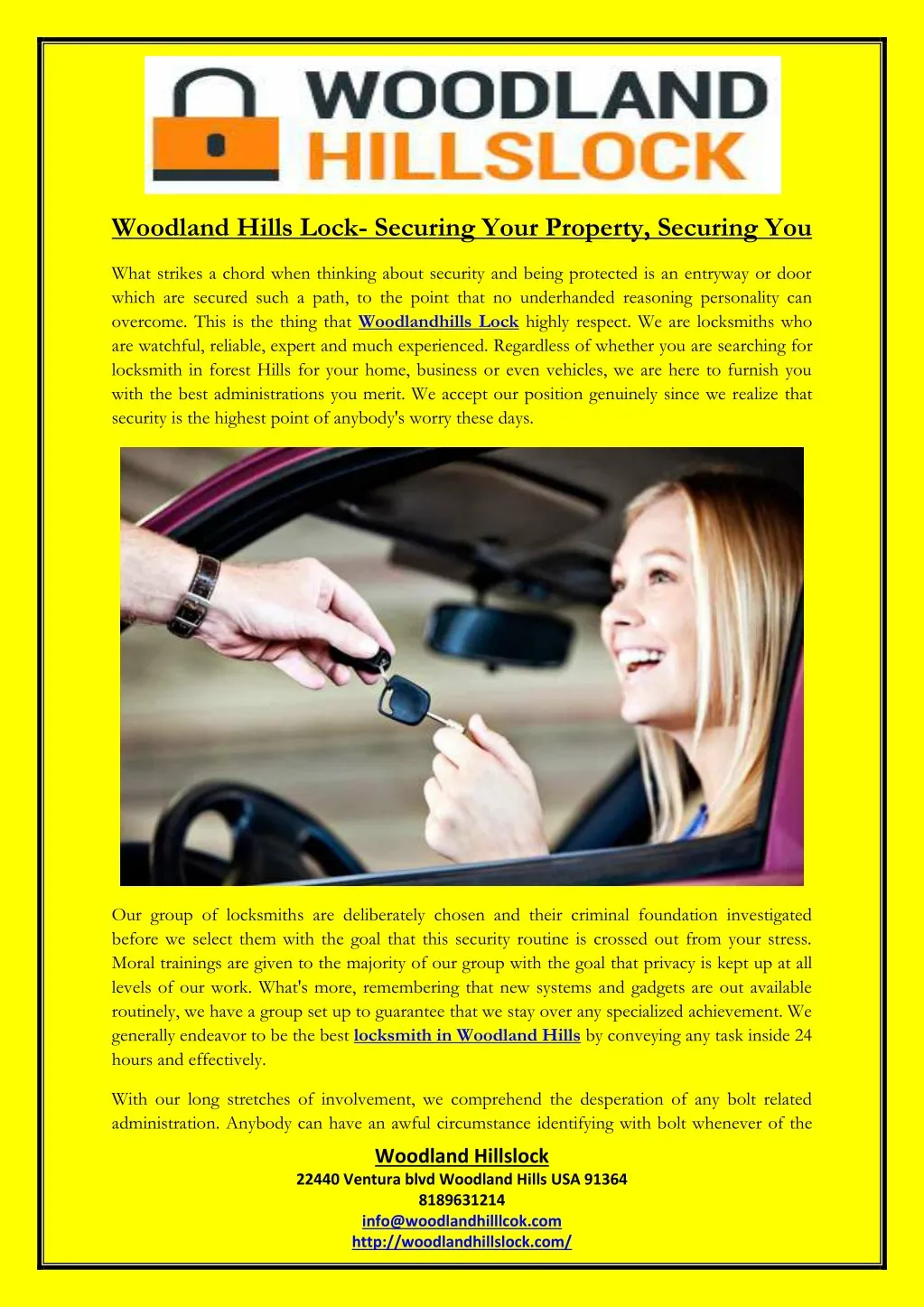 woodland hills lock securing your property