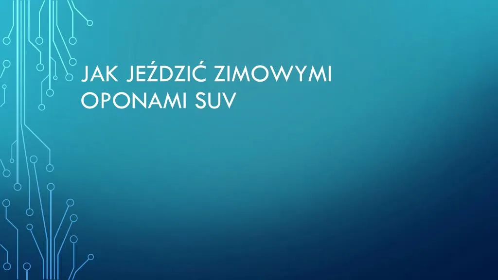 jak je dzi zimowymi oponami suv