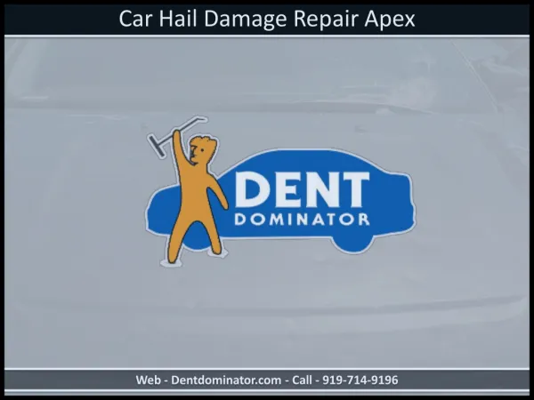 Car Hail Damage Repair Service in Apex NC
