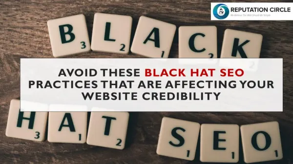 Avoid these Black Hat SEO Practices that are affecting your Website Credibility