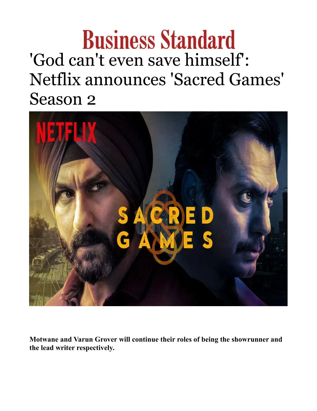 god can t even save himself netflix announces