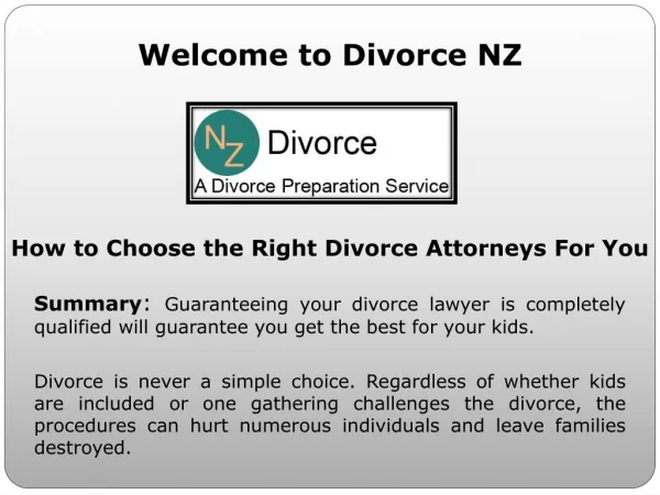 Divorce Papers at divorcenz