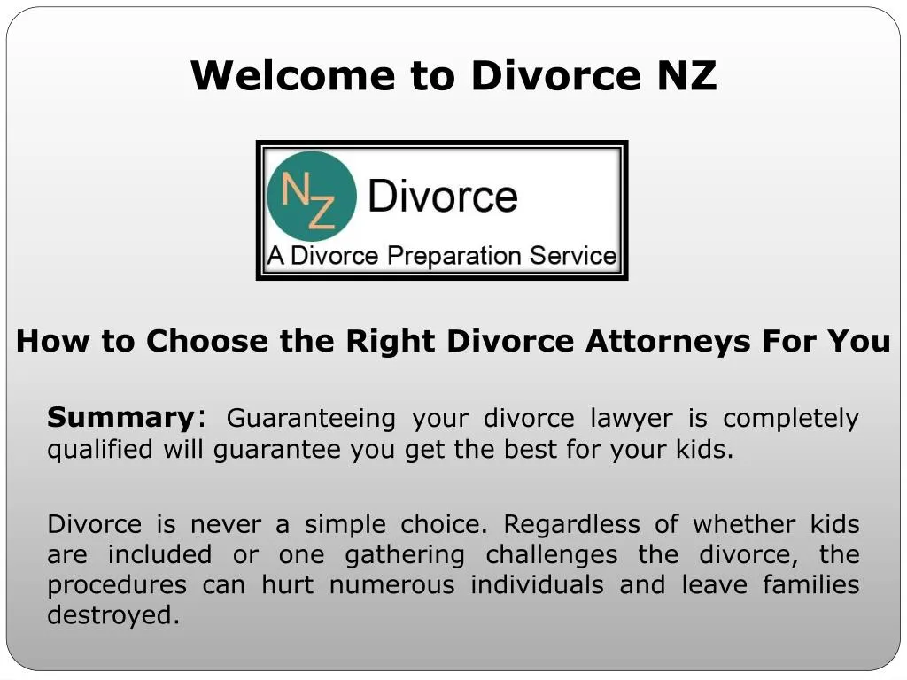 welcome to divorce nz