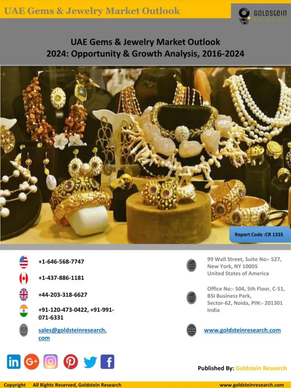 UAE Gems And Jewelry Market Report 2016-2024