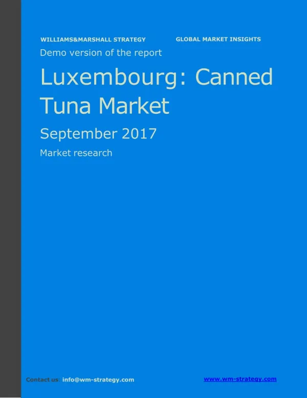 WMStrategy Demo Luxembourg Canned Tuna Market September 2017