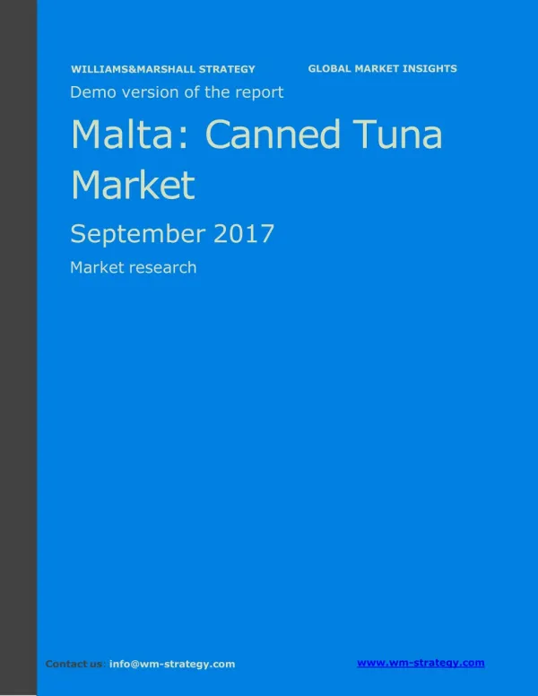 WMStrategy Demo Malta Canned Tuna Market September 2017