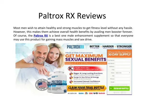 The Hidden Mystery Behind Paltrox RX