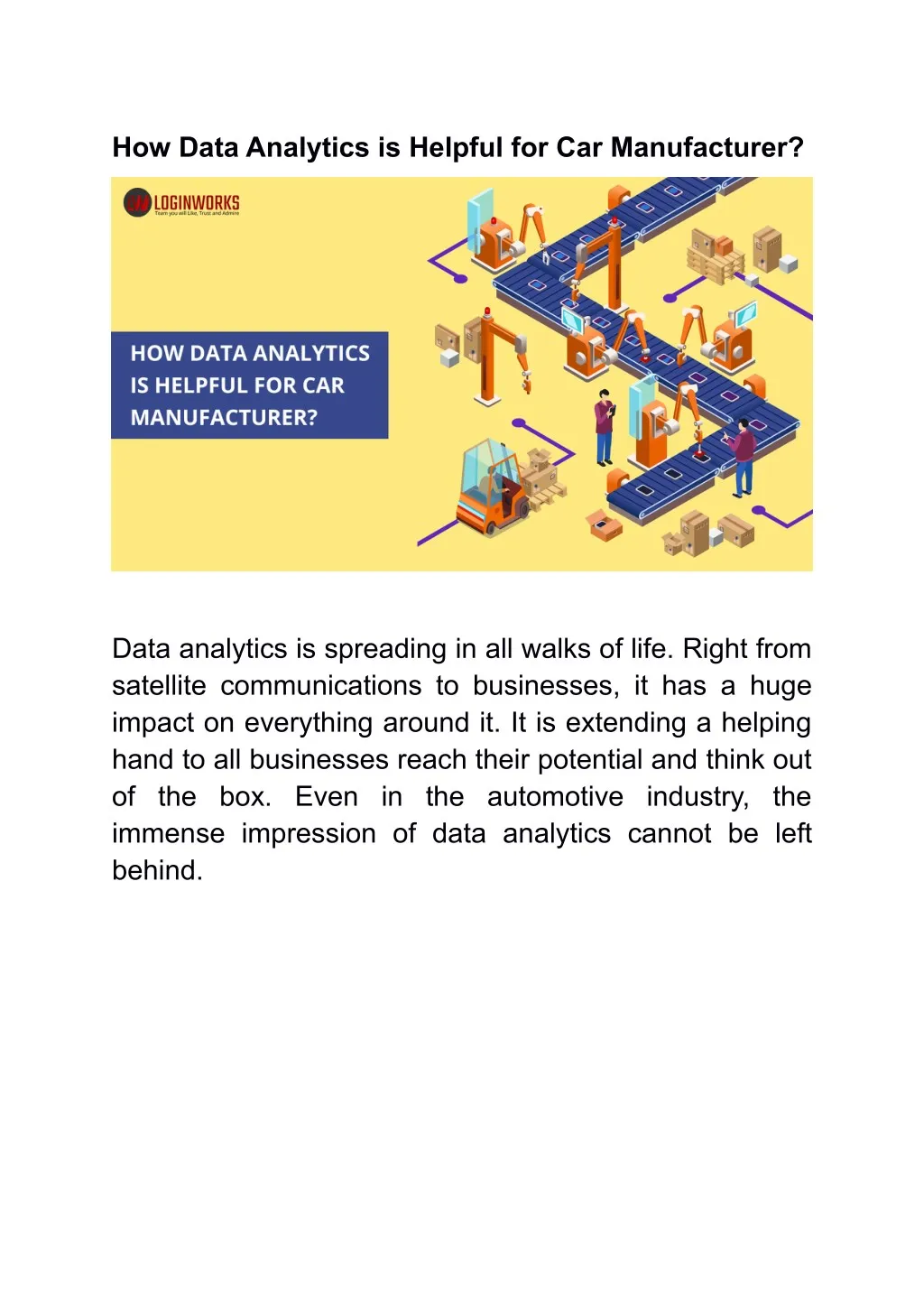 how data analytics is helpful for car manufacturer