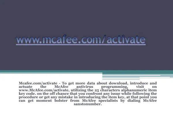 mcafee com activate to get more data about
