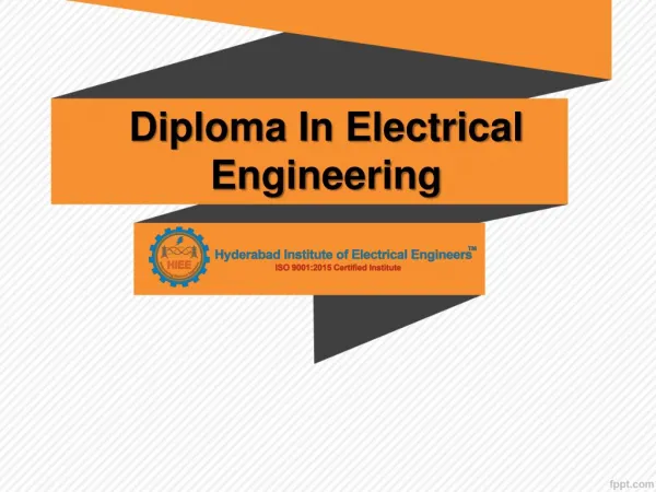 Diploma In Electrical Engineering, Electrical Design Courses Hyderabad - Hyderabad Institute of Electrical Engineers
