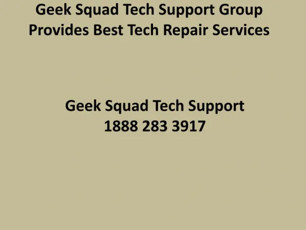 Geek Squad Tech Support is Available 24/7