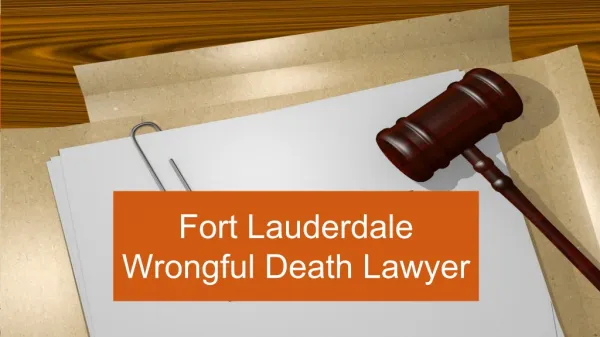 Fort Lauderdale Wrongful Death Lawyer