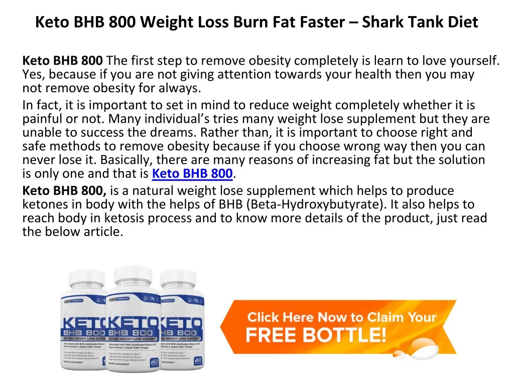 keto bhb 800 weight loss burn fat faster shark