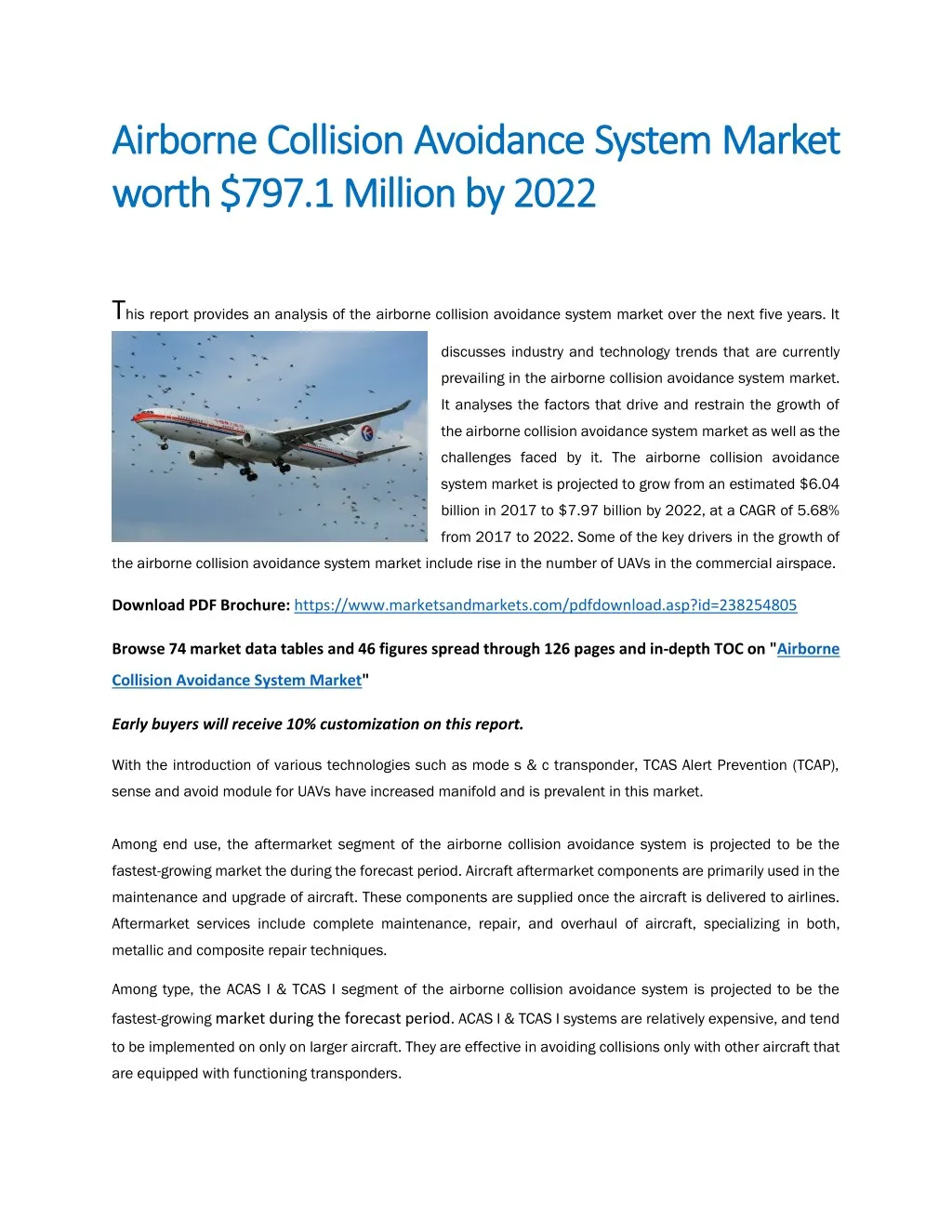 airborne collision avoidance system market