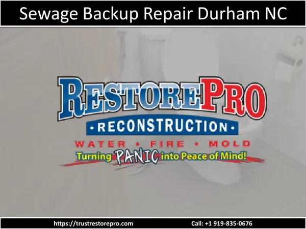 Sewage Backup Repair Durham NC
