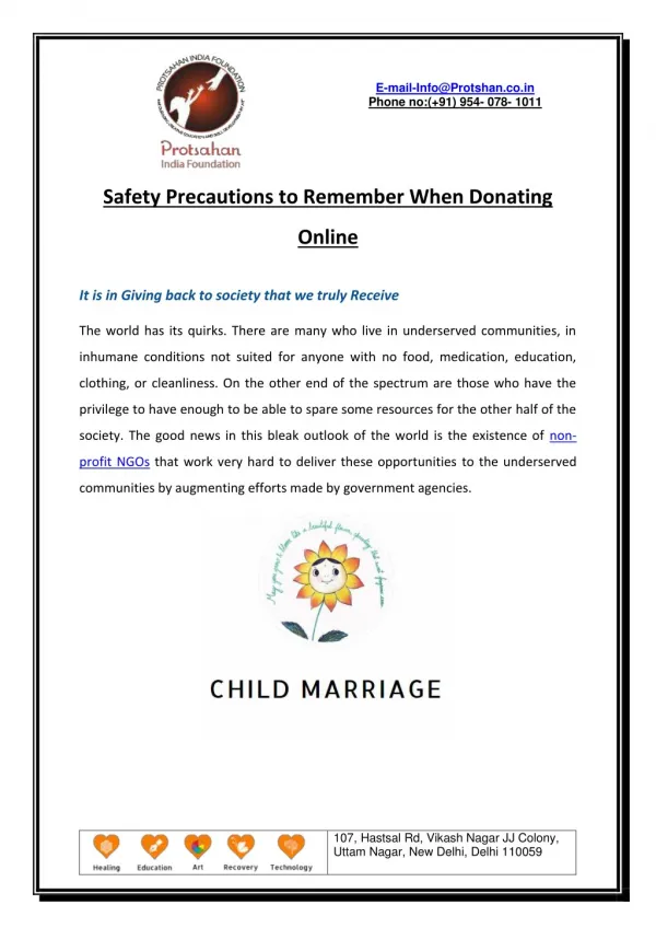 Safety Precautions to Remember When Donating Online