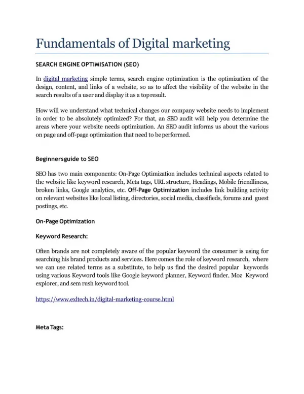 fundamentals of digital marketing