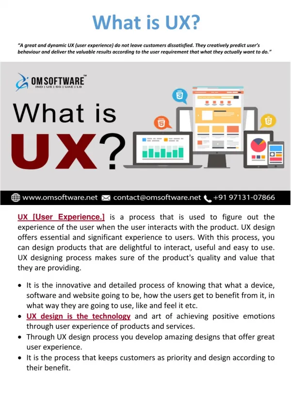 What is UX?