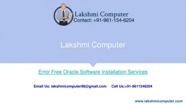 Error Free Oracle Software Installation Services