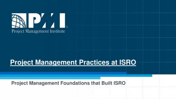 Project Management Practices at ISRO