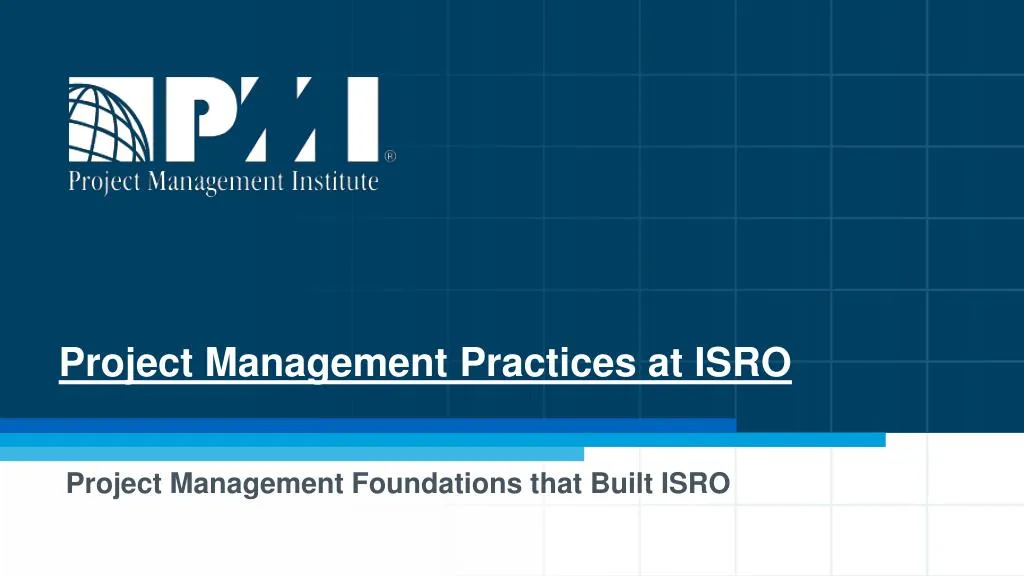 project management practices at isro