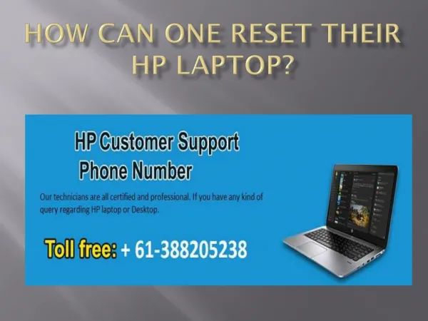 How Can One Reset Their HP Laptop?