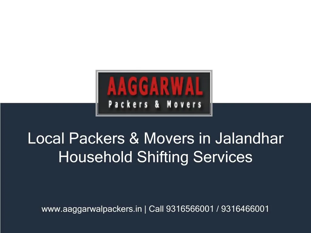 local packers movers in jalandhar household