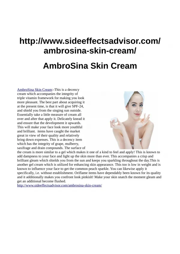 http://www.sideeffectsadvisor.com/ambrosina-skin-cream/