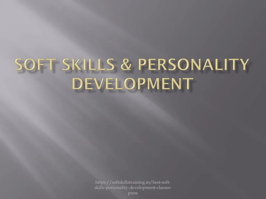 soft skills personality development