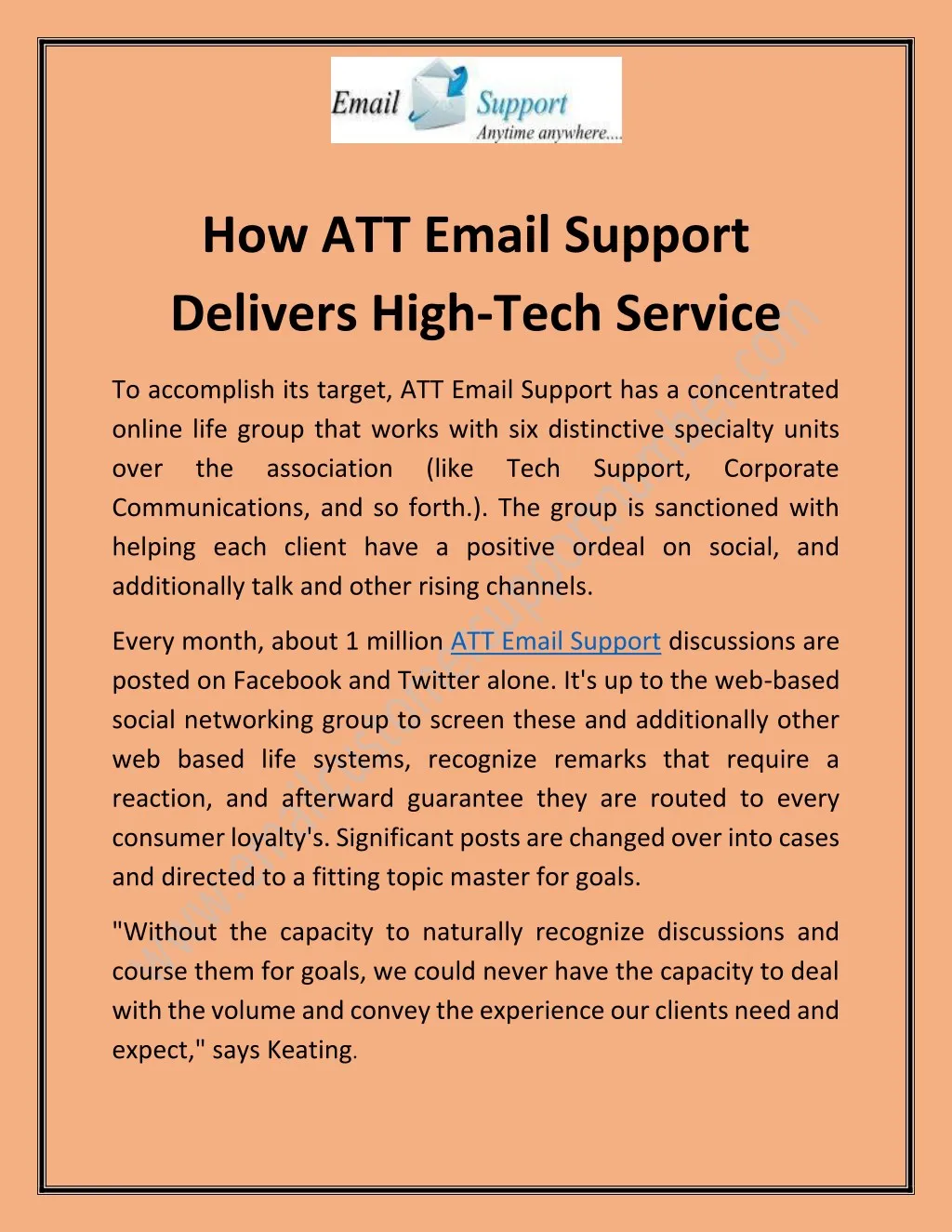 how att email support delivers high tech service