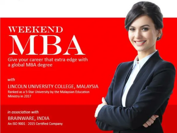 Weekend MBA in Kolkata: Admissions Open in Weekend MBA Program 2018-19