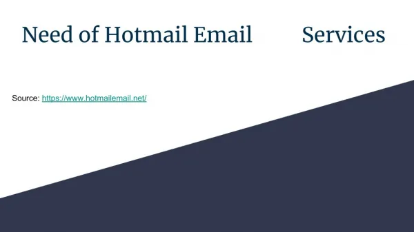 Hotmail email setting