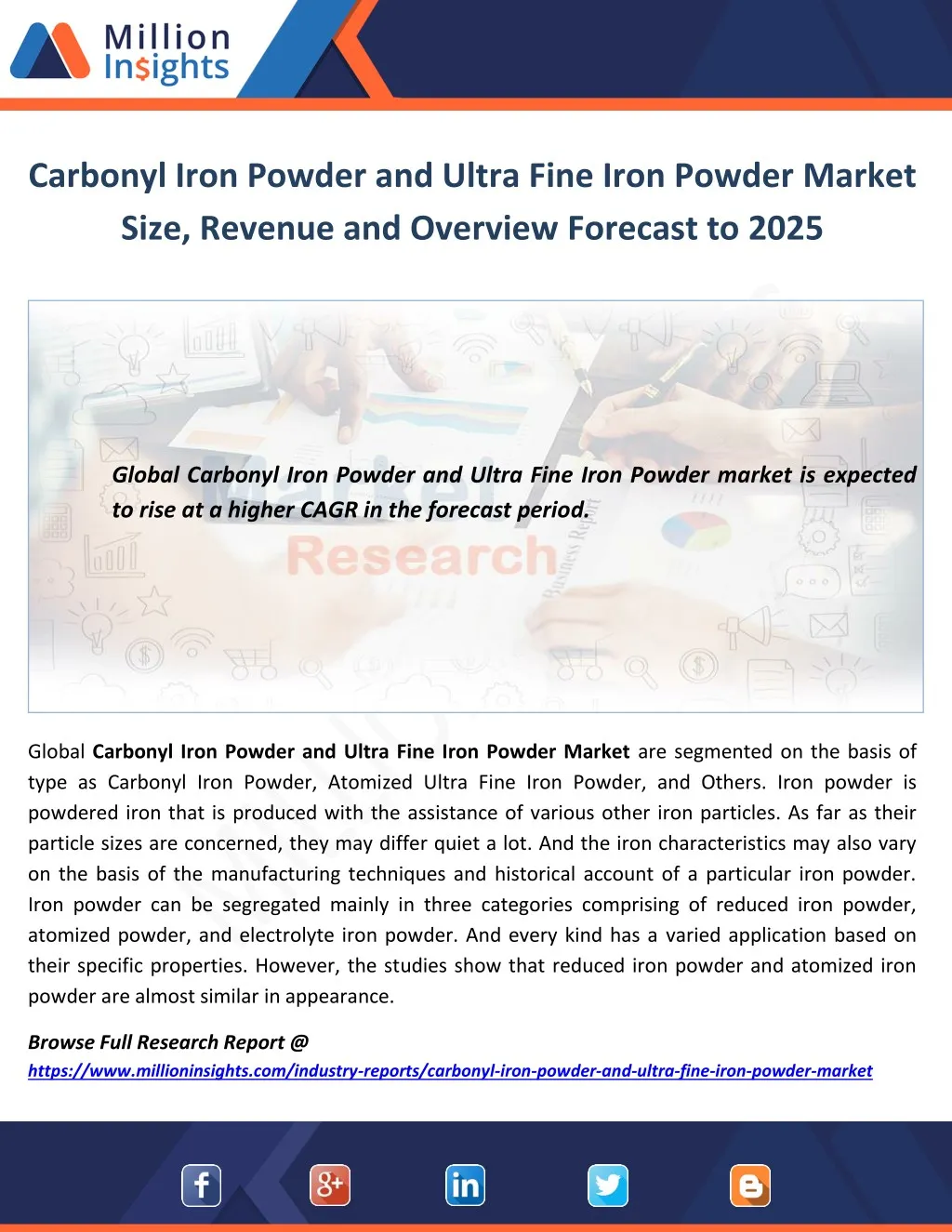 carbonyl iron powder and ultra fine iron powder