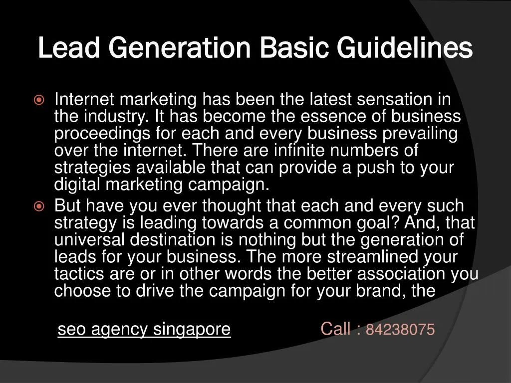 lead generation basic guidelines