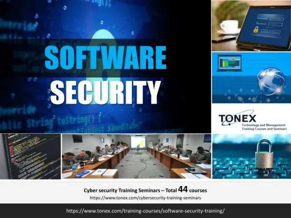 Software Security : Tonex Training