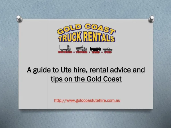 A guide to Ute hire, rental advice and tips on the Gold Coast