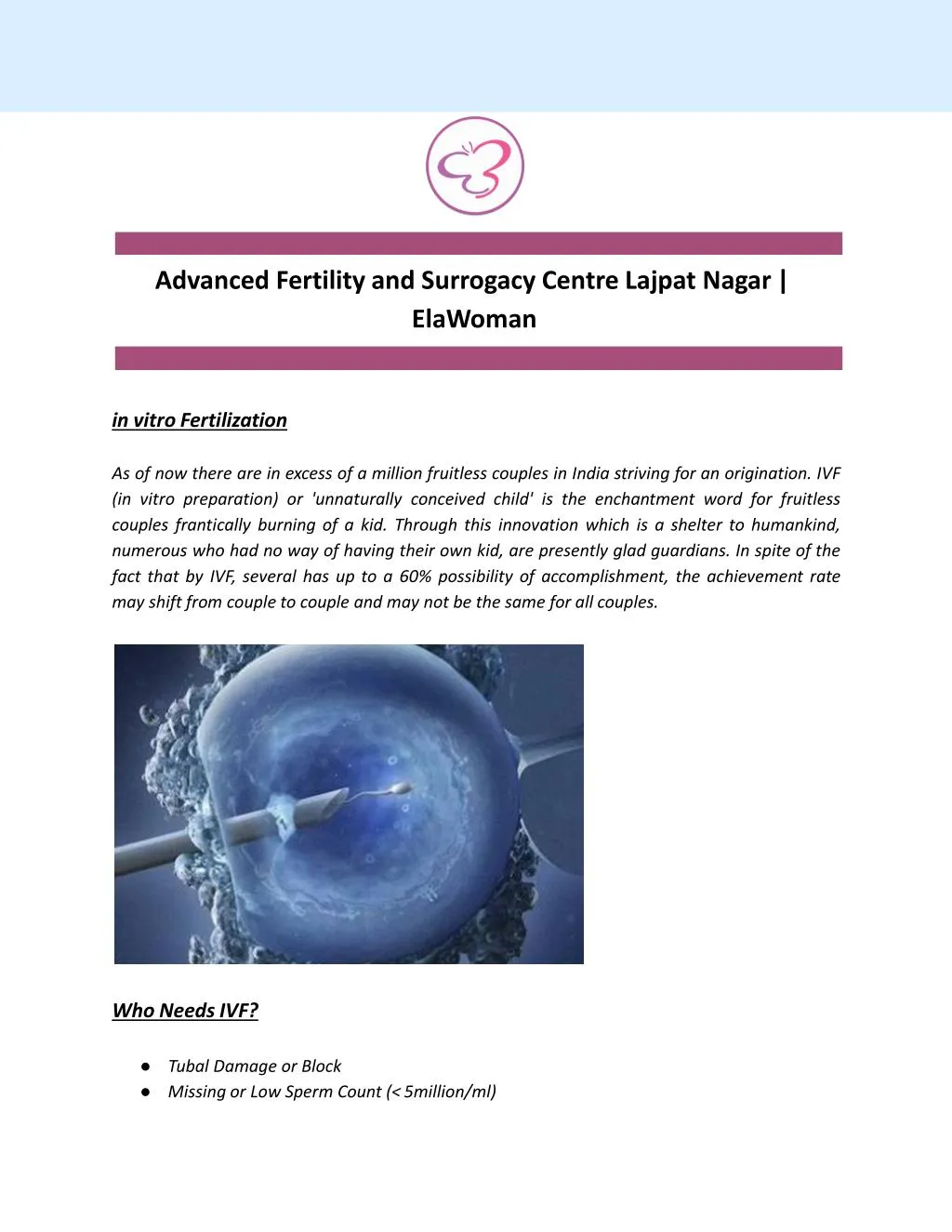advanced fertility and surrogacy centre lajpat