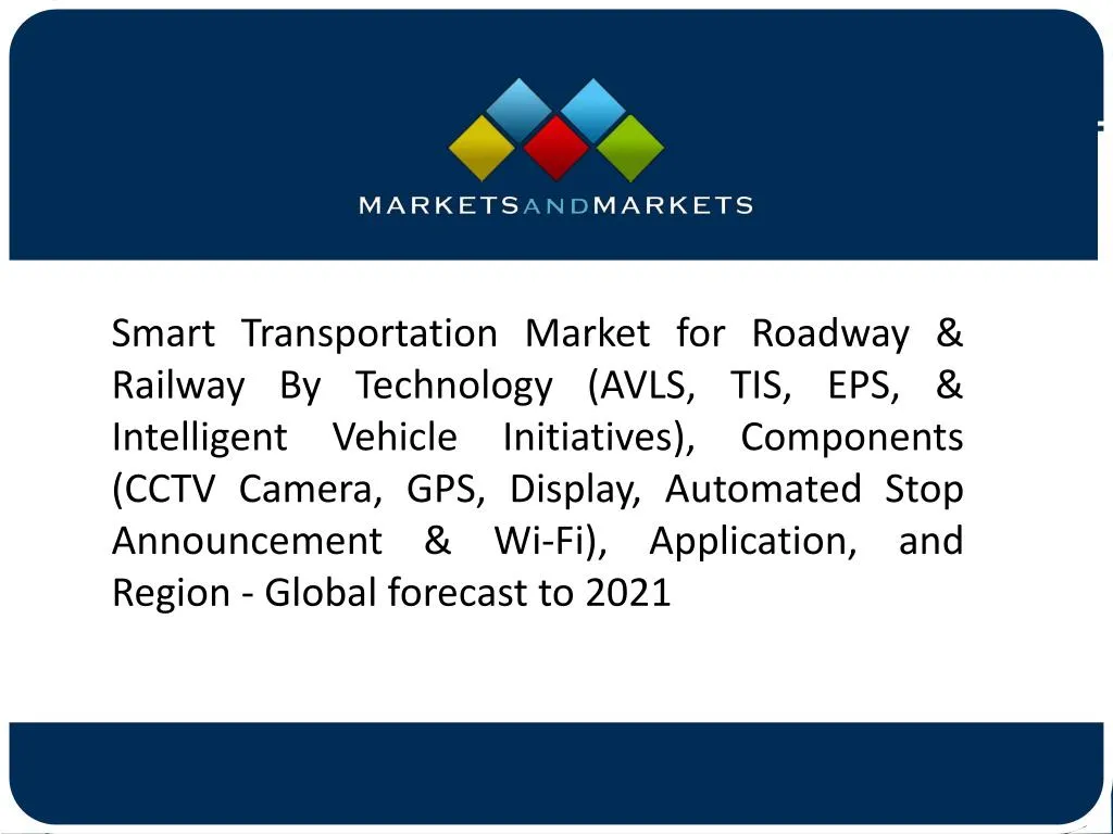smart transportation market for roadway railway