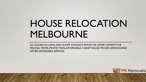 Removalist Northern Suburbs Melbourne