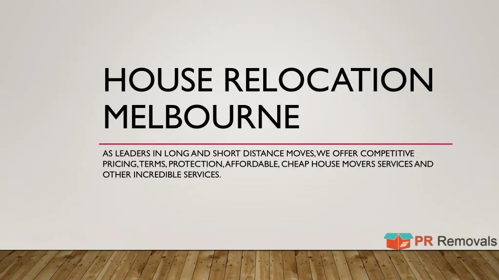 house relocation melbourne